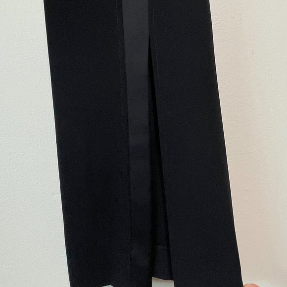 NWT Tuxedo Pant with side Satin Flared Leg w/sexy Side Slit by Trina Turk size 6 - Picture 6 of 11